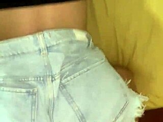 Amateur Girl with BIG ASS FUCKED Hard Without Removing Her Shorts!