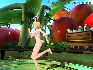 Look at Kagamine Rin's nude body with big tits and ass
