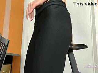 yo, auntjudys 40yo milf natie gets all worked up in yoga pants workout