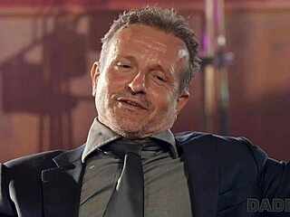 old girlfriend sucks salty balls from rich father-in-law friend