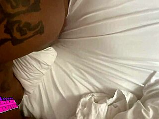 Ebony babe takes massive black cock deep in her ass from POV.