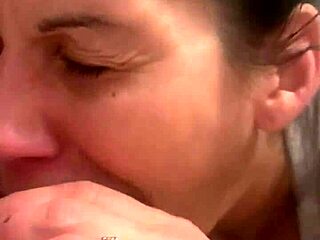 check out this wife squirting hard with her anal dildo in leather corset