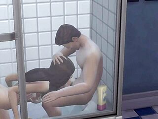 Bibi May Hajar Kontol Spiderman Keras di Adegan Mandi yang Panas