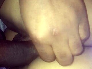 Watch this redbone ride reverse cowgirl on that big black monster cock