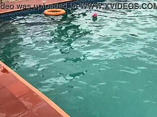 Pool Fun Turns Into Intense BBW Cumshot