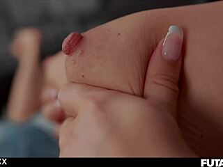 Real life futanari stepdaughter handles massive cock of stepmom for huge facial