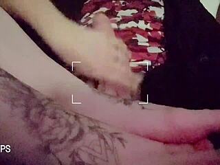 hey, wanna see me stroke his big cock with my feet?