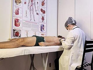 hey, patient gets hard during nurse exam!