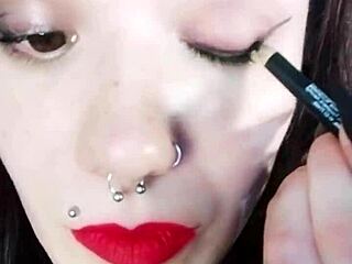 yo, backstage with a hot brunette getting all wild and dirty