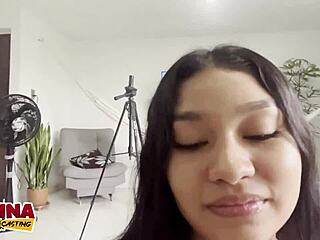 Tiny Latina teen takes big cock in casting 😍