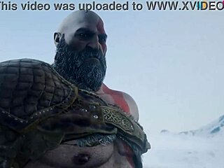 Kratos and Freya in wild public BLOWJOB and PUSSY FUCK action