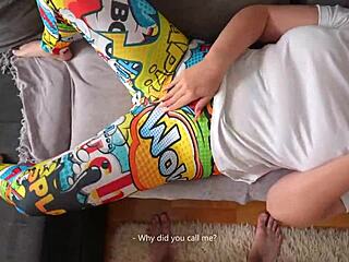 스텝시스터 자위 걸렸는데, 찢어진 레깅스 입고 큰 엉덩이 박았어