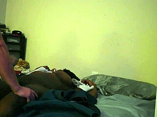 amateur ebony babe bent over for intense doggystyle pounding by black guy in homemade video.