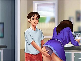 계모 안에 사정했어, 너무 기분 좋았어!