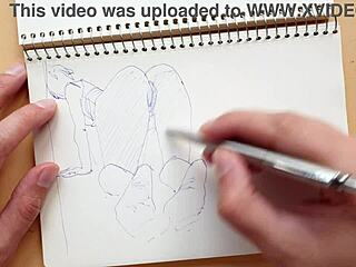 Quick Sketch Of Doggy-Style Foot Fetish In Sketchbook