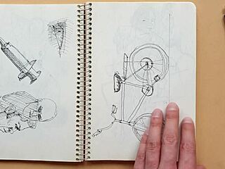 Quick Sketch Of Doggy-Style Foot Fetish In Sketchbook