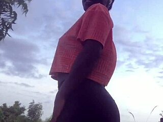 crazybitch twerking half naked in forest madness 😜