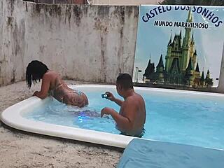 Latina cuckold lets boyfriend fuck Samantha to squirt at party