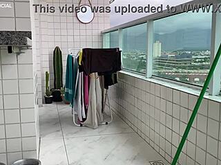 this latina maid's got the hottest ass i've seen, teasing me with her tight shorts