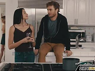 a cute blonde college girl chats shyly about her natural beauty.