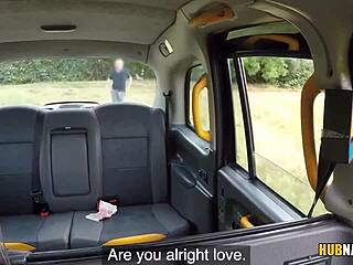 Taxi driver fingers honour may's big ass while pounding her