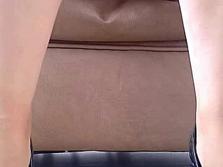 hidden camera catches spanish stepsister with pink tight slit