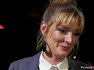 Blonde Domme Anal Pounds Black Male Slave Hard! 😈