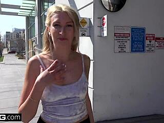 Russian Milf Angelina Bonnet Flashes Tits in Public POV Scene