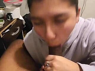 My girlfriend sucks me off quick, can't release my dick