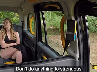 Taxi driver fingers honour may's big ass while pounding her