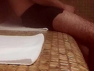 Hard fuck in the sauna with hot latina during quickie shower sex