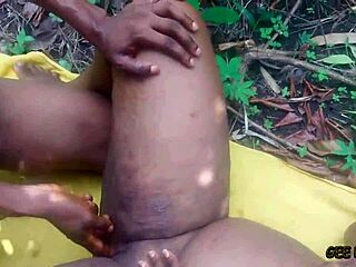 ebony babe fucked with sweet soft doggy style action