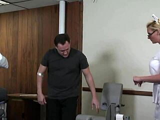 I’m, like, totally watching this blonde milf ride the doctor!