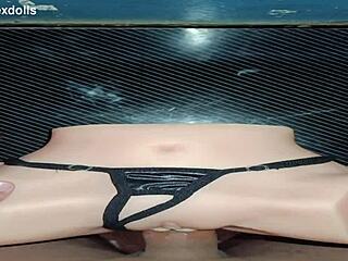 Trailer Candy in black lingerie! Huge pussy close-up 😍