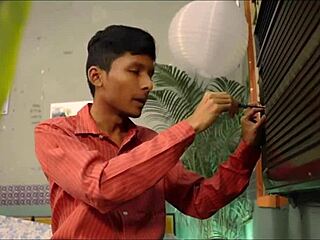 beautiful indian wife seduces electrician boy for juicy pov cunilingus