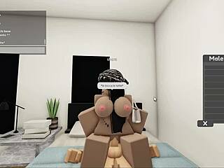Hey, check this hot couple banging hard on Roblox with no shame!