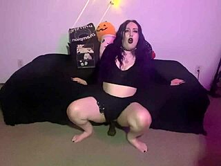 Thick Goth PAWG Pounds And Rides BBC Dildo Wildly!