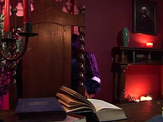 Teacher in fishnet stockings gets her tight pussy drilled after rough face action