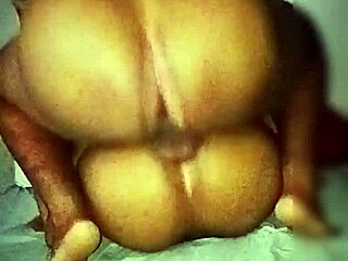 Teasing anal play with the brunette's tight backside