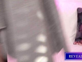 sexy milf uses double dildo and vibrator