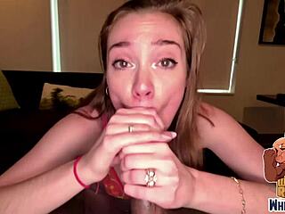 Wow, Ginger Slut Takes BBC Pounding! She Swallows Every Drop of Cum!