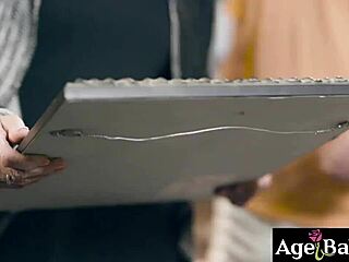 Older Woman Gags On Young Man!