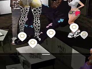 big booty latina bitch twerks at party with jerk off instructions