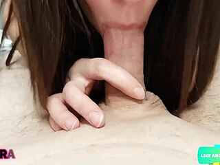 Amateur teen gives blowjob and gets cum on tits in this intriguing preview