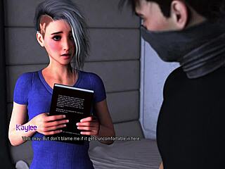 Hot busty blonde roommate licks and rides a large cock for creampie