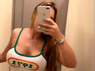 Big ass latina in the bathroom for a surprise