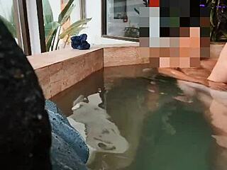 Wife consoling husband's friend in a steamy way