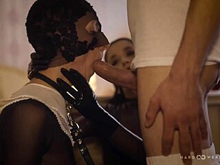 slave bent over for group bang?