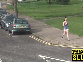 Hardcore Fuck Session with Sub in White Fishnet Stockings