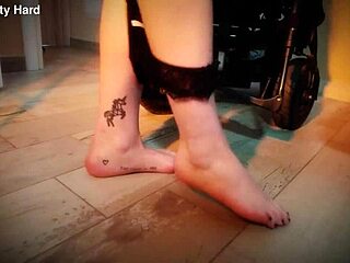 striptease by nemesi from clip about insecure disabled man and assistant